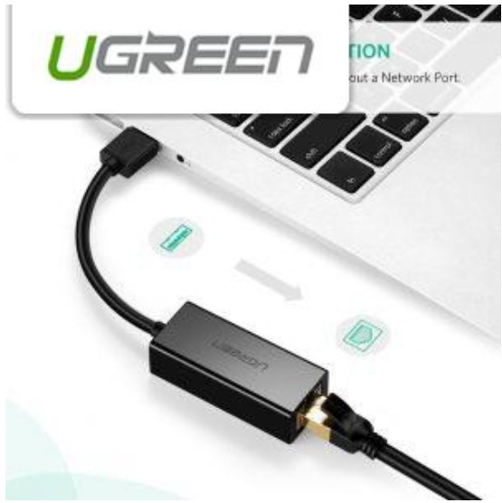 Cáp USB to Lan 2.0 cho Macbook, pc, laptop hỗ trợ Ethernet 10/100 Mbps chính hãng Ugreen 20254